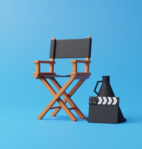Shutterstock director's chair