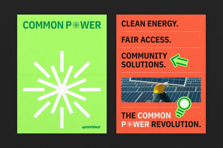 Common Power energy initiative branding by Human After All